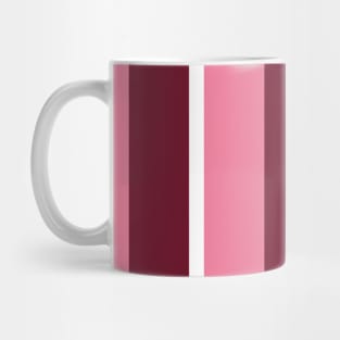 Pink and Red Stripe Pattern Mug